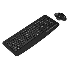iBall ClickSet S450 Wireless Keyboard & Mouse Combo, 104-Key Full Size Keyboard, 12 Media Keys, Retractable Stand, ₹ Key, UV Coated Keys, Mobile Slot, 1200 DPI Mouse, 3 Buttons, High Precision