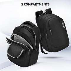 Safari Saga 32L Laptop Backpack Bag for Men and Women, Ideal for Office/School/College Boys and Girls, 2 Compartment Backpack with Front Pocket, Organizer & Bottle Holder, Color Black