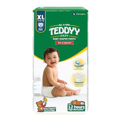 TEDDYY Easy Baby M Size Diaper Tape Style |126 Count (Medium) | 6-11 kgs (Pack of 2) | Quick Absorbency | Extra Super Soft | Anti - Bacterial | Wetness Indicator with Adjustable Grip Tapes