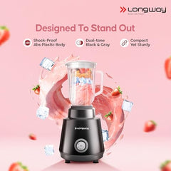 Longway Super Pro Juicer Mixer Grinder | Up to 750 Watt Powerful Motor | 4 Jars for Grinding, Mixing, Juicing | 2 Year Warranty | Black & Gray