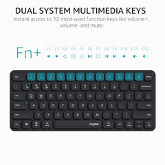 Rapoo 9010M Multi Device Wireless & Bluetooth Keyboard & Mouse Combo, White