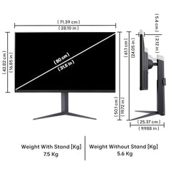 LG 27G610A 68.4 cm (27 Inch) Ultragear QHD (2560x1440) IPS Gaming Monitor, 1ms (GtG), 200Hz, sRGB 99%(Typ.), Anti-Glare, HDR10, AMD FreeSync™, DP, HDMI X 2, Tilt/Swivel/Height/Pivot Adjustable(Black)
