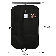 Kuber Industries Pack of 9 Coat Cover | Suit Covers with Zip for Men | Foldable Blazer Bags | Dustproof Storage Bag for Clothes | Grey