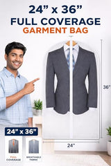 RAAHII 4 piece suit cover, Blazer cover, coat covers with zip for wardrobe storage of suit, jacket, garments, sweaters, saree, pant organizer (Blazer cover), Polyvinyl Chloride
