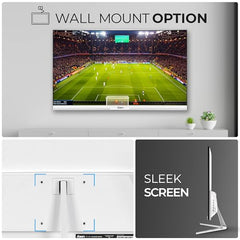Foxin 24 Inch FHD Flat LED Monitor 1920x1080 Pixel Elite Series | Flat Panel, HDMI & VGA Port, 100Hz Refresh Rate, Frameless, Slim Bezel, Wall Mountable, 16.7 M Colors | 3 Years Warranty | White