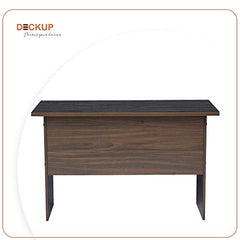 DeckUp Plank Giona Engineered Wood Study Table and Office Desk (Walnut and White, Matte Finish)