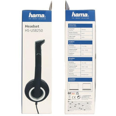 Hama Fun C USB-C Wired On-Ear Headphones with Microphone | 40mm Drivers, In-Line Remote, Adjustable Headband, Stereo Sound for Smartphones, Calls & Music, Black 5 Years Warranty