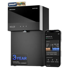 Native M3 Pro Water Purifier by Urban Company | Smartchoice | No Service for 3 Years, Unconditional Warranty | Stainless Steel Tank | 10-Stage RO+UV+100% Mineralization | Real-time Tracking