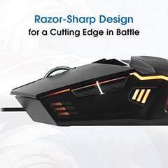 EvoFox Shadow X Pro Wireless Gaming Mouse Tri-Mode Rechargeable | BT, USB 2.4G & Wired, S203 Sensor, 1000Hz Polling Rate, 6400 DPI, RGB Lighting, 6 Programmable Buttons, Software Support