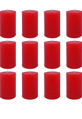 LTYNE Pillar Candle || Size 2 * 2 inch Each || Unscented Pillar Candle || 6 Hours Burning Time || Home Decor || Spa Candle [ Pack of 6 ] (Blue)