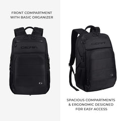 Gear Aspire 3 19"/35L Large Faux Leather Water Resistant Laptop Backpack | Casual Backpack | Daypack | Travel Backpack | College Bag For Men/Women (Brown - Brown)