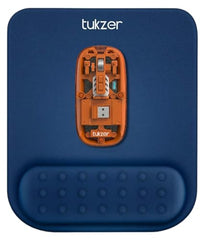 Tukzer Gel Mouse Pad Wrist Rest Memory-Foam Ergonomic Mousepad| Cushion Wrist Support & Pain Relief| Suitable for Gaming, Computer, Laptop, Home & Office Non-Slip Rubber Base (Grey)