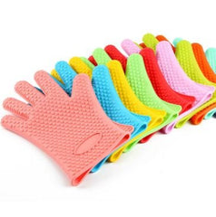 SYGA Microwave Silicone Heat Resistant Grilling BBQ Insulated Gloves for Cooking, Baking, Smoking & Potholder(1 Pair)