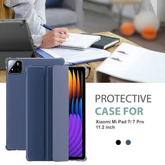 ProElite Cover for Xiaomi Mi Pad 8/8 Pro/Mi Pad 7/7 Pro 11.2 inch Cover, Flip Case Cover with Transparent Back & Stylus Pen [Auto Sleep Wake Support], Black