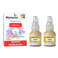 Ravaria Refill Ink for HP GT51XL/53XL GT 52 for HP Ink Tank 115,310,315,319,410,415,416,419,455,500,515,530,589,615,750,790,670,GT5810,GT5811,GT5820(GT51XL + GT52CMY(4 Color Set),Multi-Color Pack)