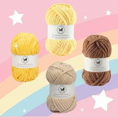 NESTNHAVEN , Plush & Cuddly Sets 2.0 , Chenille Yarn Supersoft Hand Knitting Wool Ball, set of 4 , 400 grams (1 Ball/100 Gram Each) Suitable for Craft, Babywear, Toys , Baby Blankets , 5 Bulky, Shades - NNHS 2.0 (Set 26 baby Pink , lilac , hot pink…