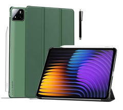 ProElite Cover for Xiaomi Mi Pad 8/8 Pro/Mi Pad 7/7 Pro 11.2 inch Cover, Flip Case Cover with Transparent Back & Stylus Pen [Auto Sleep Wake Support], Black