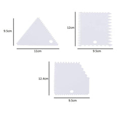 SYGA Set of 3 Cake Smoother Scrapper for Cake Decoration