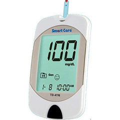 SMARTCARE Blood Glucose Monitoring Kit - Includes Meter 10 Test Strips 10 Lancets, Lancing Device Manual and Carry Case for Easy and Accurate Diabetes Management