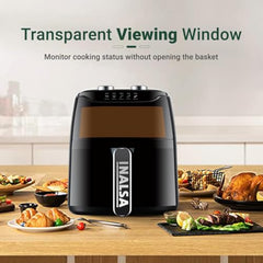 INALSA Air Fryer 4.2 ltr|1400 W with Air Crisp Technology|Temperature & Timer Control|8 Preset Menu & Digital Display|Air fry, Bake,Roast,Reheat,Dehydrate|Airfryer Recipe book(Tasty Fry Digital)