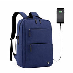 GadgetBite Graphite 20L Laptop Backpack with 15.6" Laptop Compartment, USB Charging Port, Organiser Pockets and Bottle Holder. Ideal for Office, College and Travel - Charcoal Grey