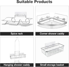 Shivstor 15 Pack Self Adhesive WallHook Heavy DutyHook for Hanging Without Drilling Transparent Nail Free StickyHook Strong Wall Hanger Set of 15 FlowerHook for Kitchen Bathroom Home Storage