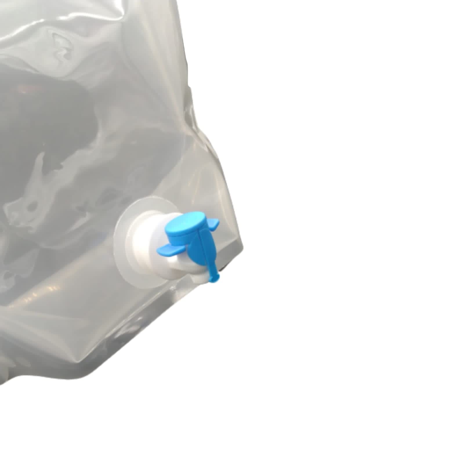 Syga 10 Liters Portable Collapsible Water Storage Tank Water Container Water Carrier Lifting Bag Camping Hiking Survival Kit Tool, Plastic- Blue Transparent