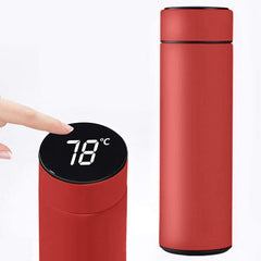 SYGA Intelligent Stainless Steel Thermos Bottle Temperature Display Vacuum Flasks Travel Car Business Insulated Water Bottle_Black_450 ML