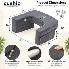 CUSHIO Lap Desk Pillow for Working on Laptop, Reading & Gaming (Grey)
