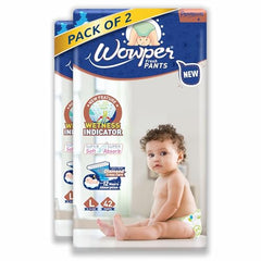 Wowper Easy Pants Baby Diaper | Medium Size Diapers | Diapers with Wetness Indicator | Upto 12 Hrs Absorption | 7-12 Kg | 34 Counts
