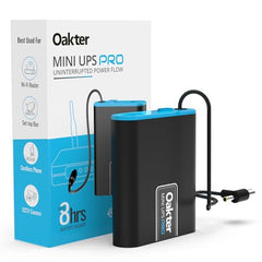 Oakter Mini UPS Basic for WiFi Router Broadband Modem | Supports 12V-2A Routers. Backup Upto 3 Hours | WiFi Router UPS Power Backup During Power Cuts| Current Surge & Deep Discharge Protection