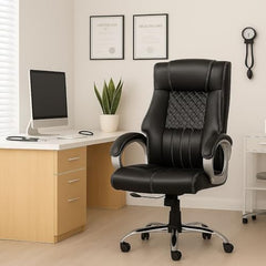 INNOWIN Obama Ergonomic Leatherette Executive High Back Revolving Desk Office Chair (Brown)