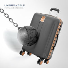 Safari Thorium Royale 8 Wheels Spinner Set of 3 Trolley Bags Hard Case Polycarbonate Luggage,TSA Lock,Wet Pouch Organized Interior,Suitcase for Travel,Trolley Bags for International Travel, Gun Metal