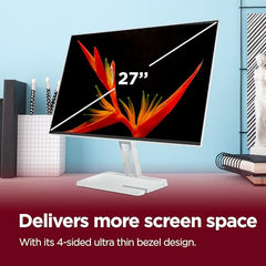 Lenovo L27-4C| 27 Inch (68.58 cm) Ultraslim Monitor, FHD 1920x1080, IPS, 144Hz, 99% sRGB, 1ms, 2x3W Speakers, Dual HDMI, Display Port, Audio Port, AMD FreeSync,Eyesafe, Bezel-Less, VESA Mount, Grey
