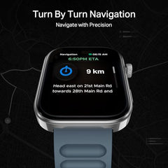 boAt Chrome Endeavour, Premium Metal Body, 1.96”(4.97cm) AMOLED Display,AI Coach Health Insights,Advanced S1 Processor,HRV,VO2 Max,Auto Watchface Refresh, Smart Watch for Men & Women (Fusion Blue)