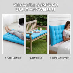 DADDY COOL Multipurpose Extra Long Rocking Chair Cushion for Outdoor and Indoor/Chair pad for Home & Office Chair Filling 18 x 50 Inch Pack of 1 Dark Green (Only Cushion)