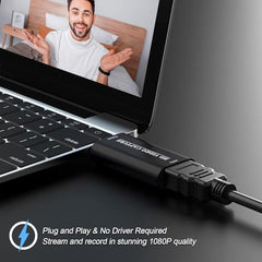 XIKKART USB 3.0 4K HDMI Video Capture Card 1080p 60fps Audio Video Capture Card, Game Capture Card, HDMI to USB 3.0 for Gaming, Streaming Device, Compatible with Nintendo Switch, PS3/4, Xbox
