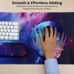 TECPHILE Mouse Pad Wrist Support with Massage Design, Ergonomic Dog Paw Mouse Mat, Pain Relief Memory Foam, Anti-Slip PU Base, Cushion Mousepad Wrist Rest for Gaming, Home, Office, Laptop, Computer