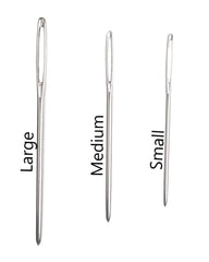 SYGA Large-Eye Needles Stainless Steel Yarn Knitting Weaving Stringing Sewing Needles Darning Needle Crafting Crochet Projects - 11 Pieces