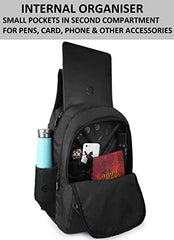 Half Moon Valex Unisex School Bag for Boys Girls | 15.6 inch Laptop Bags for Men Office use | College Bag for Girls Boys | Backpack Bagpacker for Man Women | Black School Bag with Small Pockets Inside