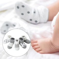 MOMISY 5 Pairs Baby Girl Boys Tube Socks Toddlers Infant Solid Color Boat Spring and Autumn Socks Stretch Baby Socks (Grey, 0 year to 1 year)