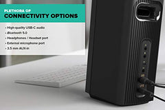 Creative T60 2.0 Compact Hi-Fi Desktop Speakers with Clear Dialog and Surround by Sound Blaster, USB-C Audio, Mic and Headset Ports, Bluetooth 5.0, Up to 60W Peak Power, for Computers and Laptops