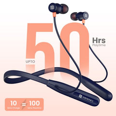 Portronics Harmonics Prime Wireless Neckband Earphones with 50H Playtime, Bluetooth 6.0, ENC, 10mm Dynamic Drivers, Dual Pairing, Fast Charging(Black)