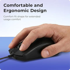 ZEBRONICS WAR M, Wired Gaming Mouse with 6 Buttons, High Precision Sensor, up to 4200 DPI, Gold Plated USB Interface, Breathing LED, 1.8m Braided Cable