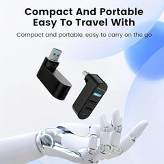 Bestor 4-Port USB 3.0 Hub, Rotatable 90°/180° USB Splitter with 3 USB Ports & 1 USB-C Power/Data Port, USB Extender for Laptop, MacBook, iMac, Mac Pro, and More