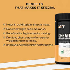 MyFitFuel Micronized Creatine Monohydrate (200 Mesh - Easily Absorbed by Body) | 400 gm, (Natural)