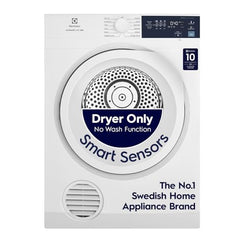 Electrolux 7.5Kg Vented Dryer Machine for Clothes, Reverse Tumbling, Smart Sensors, Colour Care, Drying Only - No Washing Function, UltimateCare 300, EDV754H3WB, White
