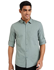 Amazon Brand - Symbol Men's Pack of 2 Cotton Casual Shirt| Regular Fit | Plain | Full Sleeve | Available in Plus Sizes