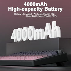 AULA F75 Pro Wireless Mechanical Keyboard,75% Hot Swappable Custom Keyboard,RGB Backlit,Pre-lubed Linear Switches,Side Printed PBT Keycaps Mechanical Gaming Keyboards,Gradient Purple