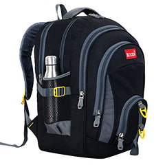 ROZEN 46 cms School Bag Class 5-12 Large 4 partition Laptop Collage Office Travel Backpack Unisex (GREY)